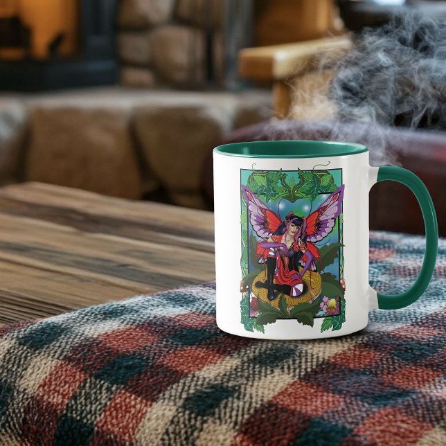 Fairy Lila Red Mushroom Gothic Tasse (Von Creator hochgeladen)