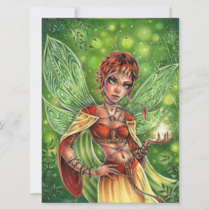 Fairy Magic Fantasy Forest Wings Female Art Card