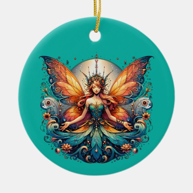 Fairy Magic, Magie Fantasy Vibe Keramik Ornament (Vorne)