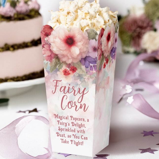 Fairy Mais verzaubert Popcorn Treat Boxes Geschenkschachtel (Fairy First Birthday Fairy Corn Popcorn favor Boxes)