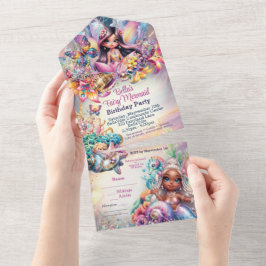 Fairy Mermaid Party Einladung