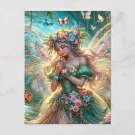 Fairy mit Blume Postkarte