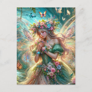 Fairy mit Blume Postkarte