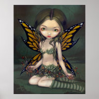 Fairy mit Dried Blume ART PRINT Fantasy Fee