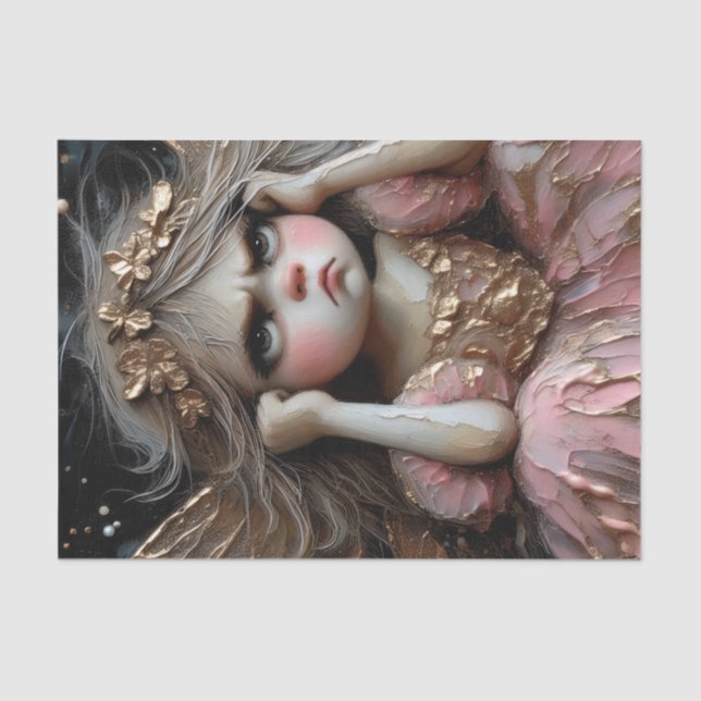 Fairy mit einer abnehmenden Haltung Seidenpapier (Vorderseite)