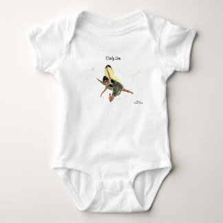 Fairy mit gelben Flügeln Baby Bodysuit Strampler
