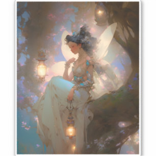 Fairy mit Lattern Aufkleber