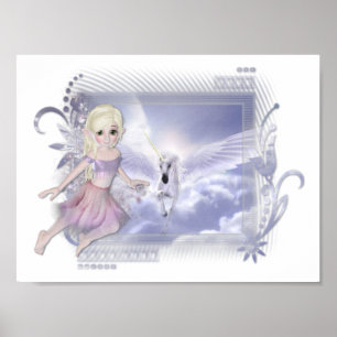 Fairy mit Unicorn D2 Poster/Print Poster