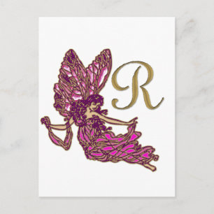 Fairy Monogram R Postkarte