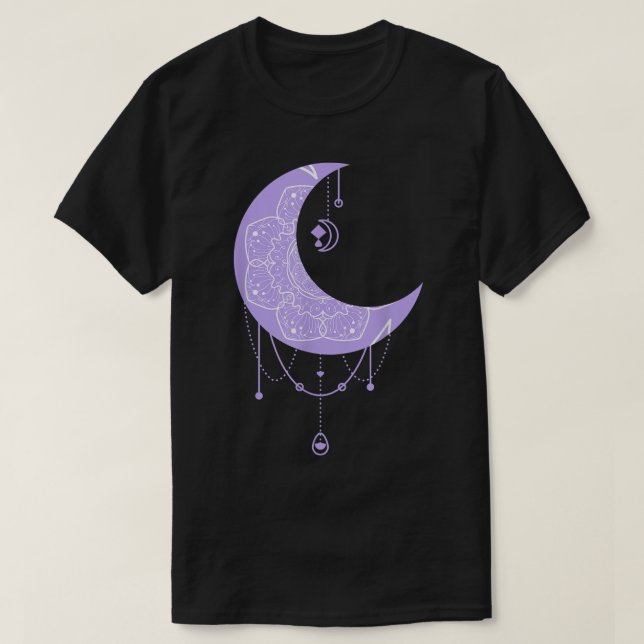 Fairy Moon Celestial Witch Graphic T-Shirt (Design vorne)