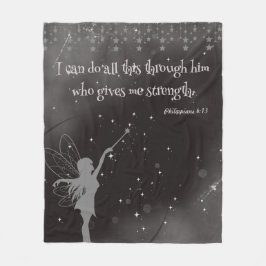 Fairy Moon Positive Nachricht Fleece Blanket