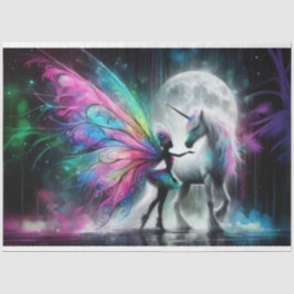 Fairy Moon Silhouette Pegasus Tissue Seidenpapier