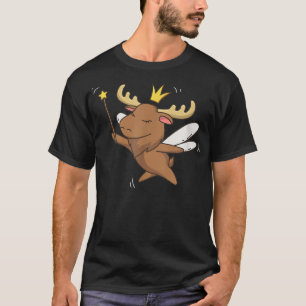 Fairy Moose Elk Mystical Forest Moose Fairy Lover T-Shirt
