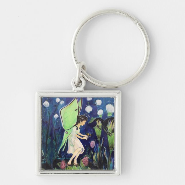 Fairy Moth Luna Slipper Pulpit Maureen Girard Schlüsselanhänger (Vorne)