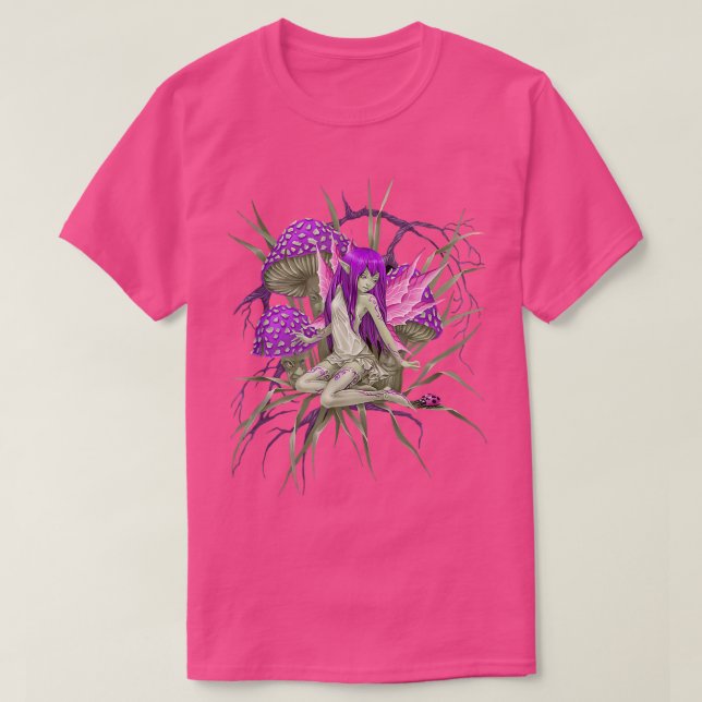 Fairy Mushroom Boyfriend Fairies Ästhetik T-Shirt (Design vorne)