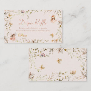 Fairy Mushroom Hütte Boho Babydusche Raffle Begleitkarte