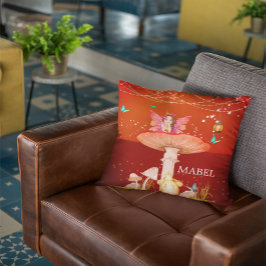 Fairy Mushroom Magic Verzauberte Niedliche Dekorat Kissen