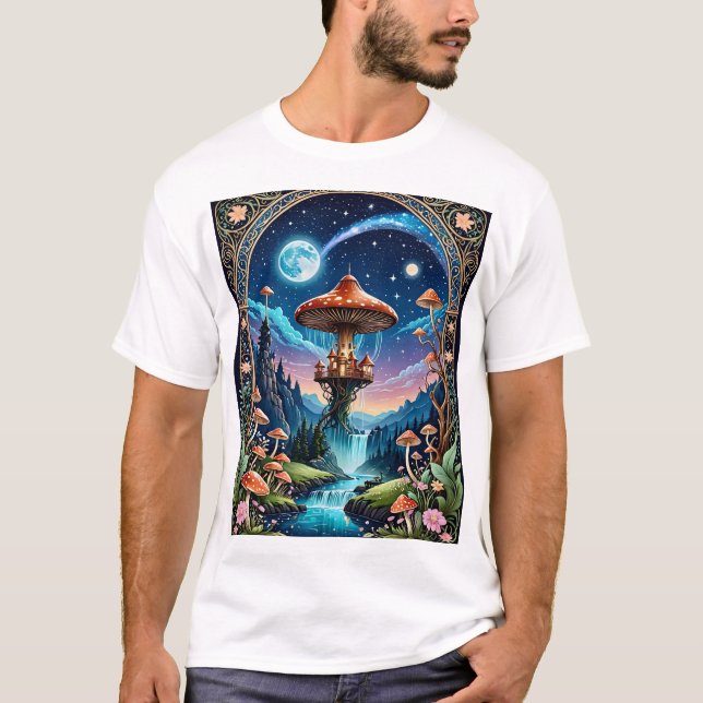 Fairy Mushroom zum Shirt mystischer Traumrealms (Vorderseite)