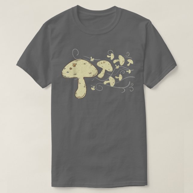 Fairy Mushrooms Fliegen mit Flügelspannungs-Kern T-Shirt (Design vorne)