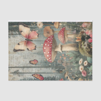Fairy Mushrooms Gothic Garden Decoupage Seidenpapier