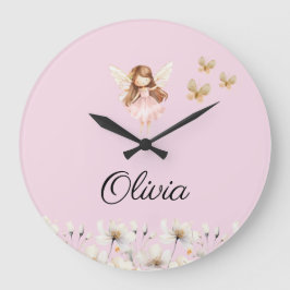 Fairy Niedlich Garden Verzauberter Personalisierte Große Wanduhr