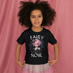 Fairy Noir Black and Pink Pastel Goth Geburtstag T-Shirt