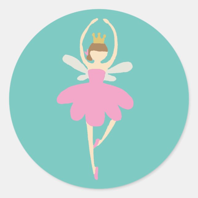 Fairy Nutcracker Weihnachtssticker Runder Aufkleber (Vorderseite)