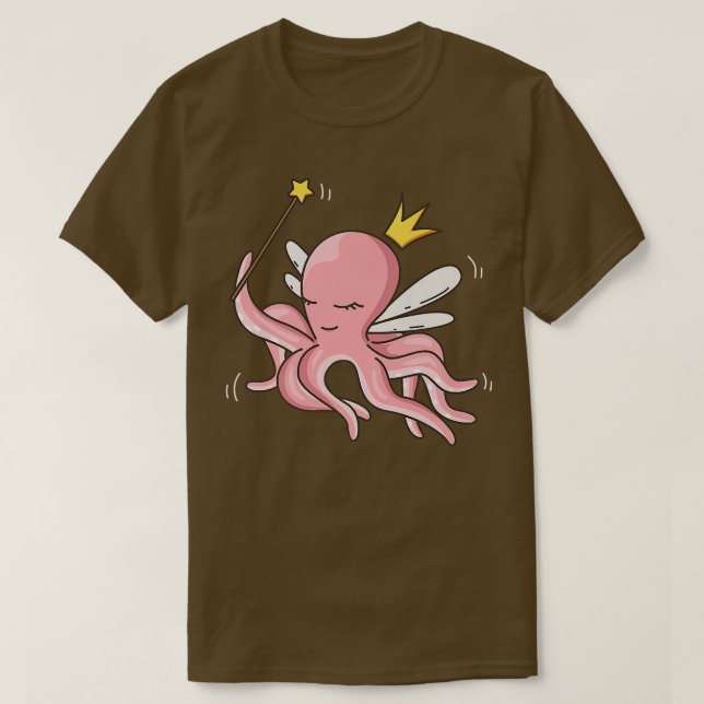 Fairy Octopus Meeres Mystical Sea Octopus Fairy Lo T-Shirt (Design vorne)