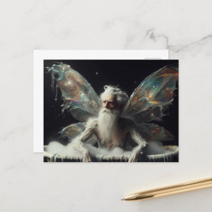 Fairy Old Man nimmt eine Blase Bad Postkarte