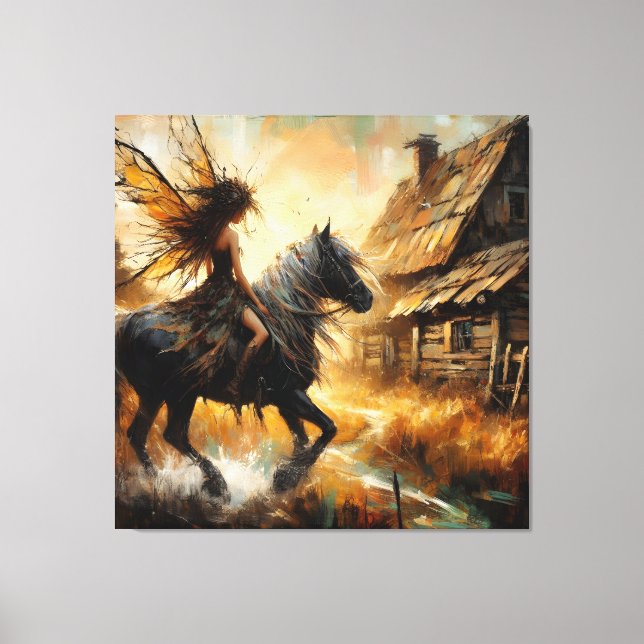 Fairy on Horseback Leinwanddruck (Vorderseite)