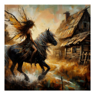 Fairy on Horseback Poster