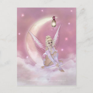 Fairy on the Moon - Fantasy Postcard 2 Postkarte