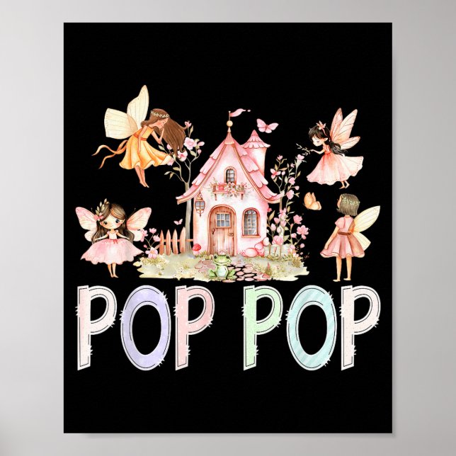 Fairy P P Magical Floral Birthday Girl Fairytale  Poster (Vorne)