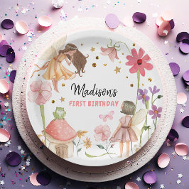 Fairy Party Enchanted Forest Garden Fairy Birthday Pappteller