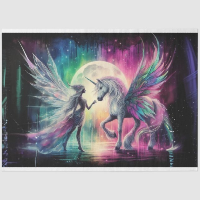 Fairy Pegasus Tissue Paper Seidenpapier (Vorderseite)