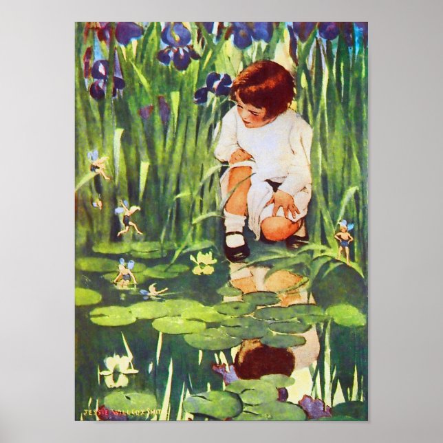 Fairy Picnic am Lily Pond Poster (Vorne)