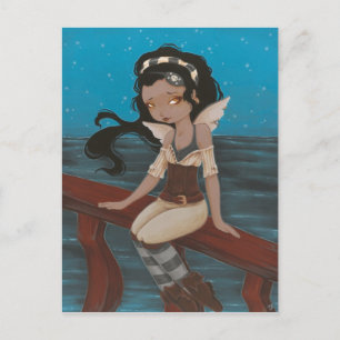 Fairy Pirate Sea Post Card Postkarte