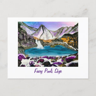 Fairy Pools Skye Scotland Postkarte