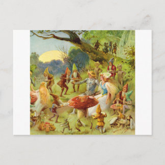 Fairy Prince und Thumbelina im Zauberwald Postkarte
