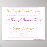 Fairy Princess Certificate