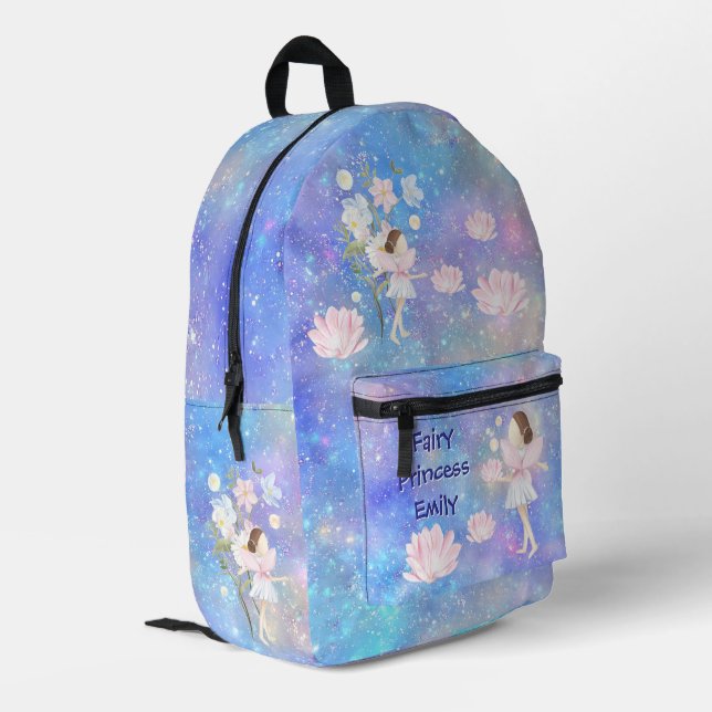 Fairy Princess Custom Bedruckter Rucksack (Rückseitige Ecke links)