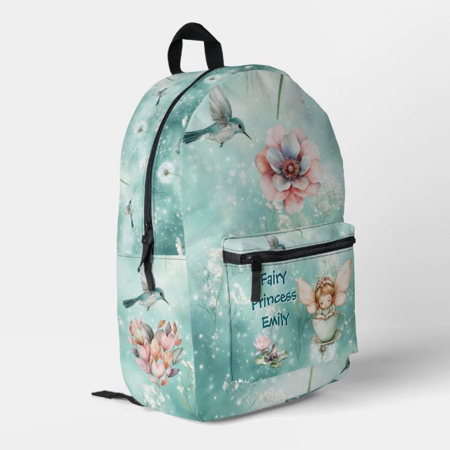 Fairy Princess Custom Bedruckter Rucksack (Rückseitige Ecke links)