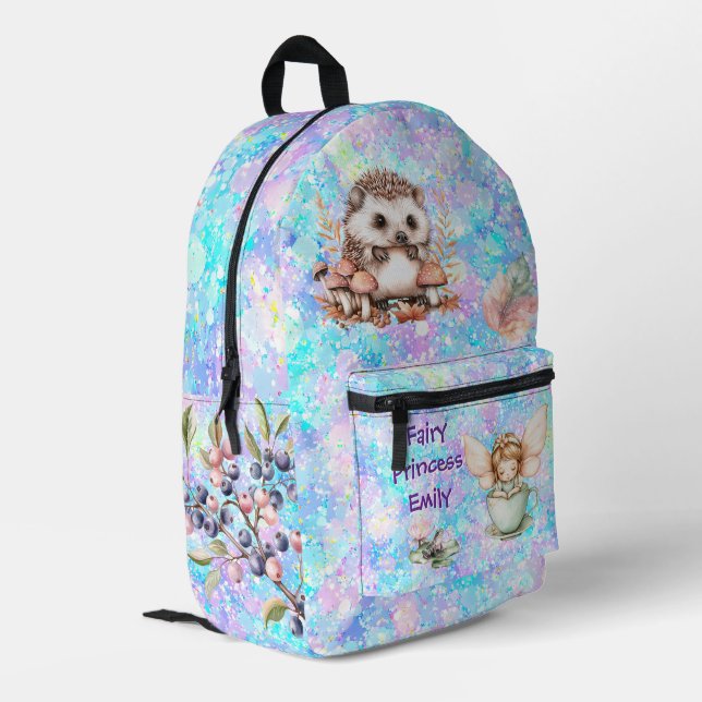 Fairy Princess Custom Bedruckter Rucksack (Rückseitige Ecke links)