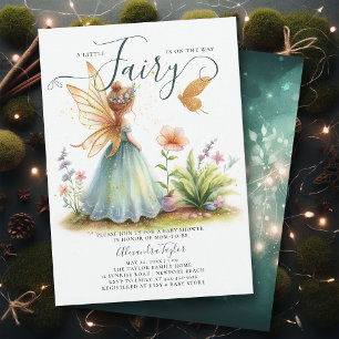 Fairy Princess Enchanted Emerald Baby Girl Shower Einladung