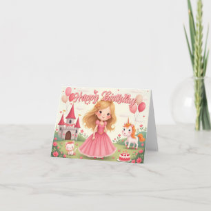 Fairy Princess Geburtstag in einem rosa Traum Karte
