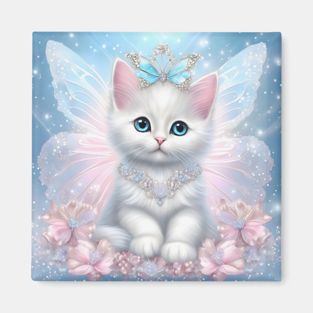 Fairy Princess Kitten Magnet (Vorne)