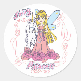 Fairy Princess Kleinkind Baby Runder Aufkleber