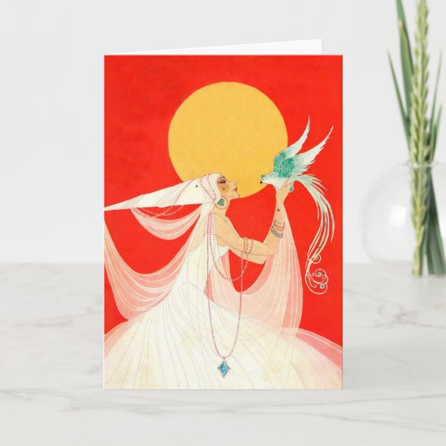Fairy Princess mit Magical Bird Dankeskarte (Vorderseite)