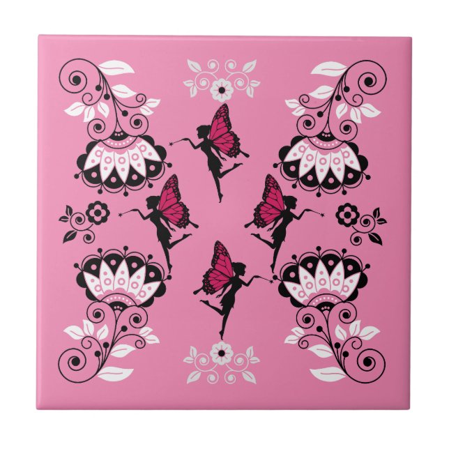Fairy Princess Pattern Print Fliese (Vorderseite)