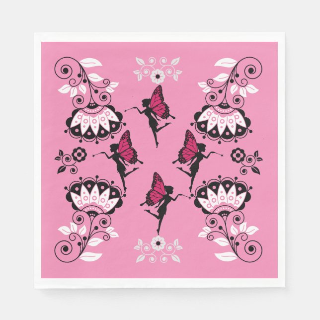 Fairy Princess Pattern Print Serviette (Vorderseite)